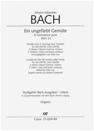 Ich ruf zu dir Herr Jesu Christ (Kantate Nr.177 BWV177) fr Orgel