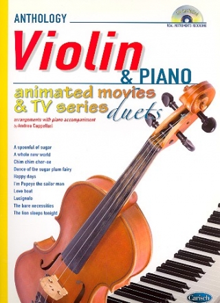 Animated Movies & TV Series (+CD): for violin and piano