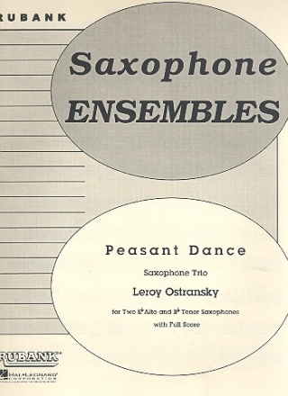 Peasant Dance for 2 alto and tenor saxophone score and parts