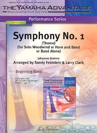 Symphony No.1 (Theme) for solo woodwind or horn and concert band score and parts