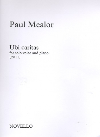 Ubi caritas for voice and piano score,  archive copy