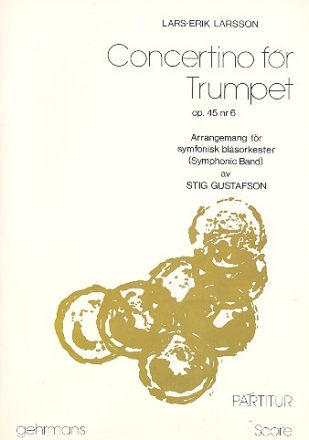 Concertino op.45,6 fr Trompete und Blasorchester Partitur