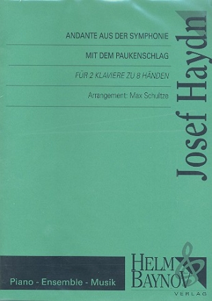 Andante aus Sinfonie Nr.94 fr 2 Klaviere zu 8 Hnden Partitur und Spielpartituren