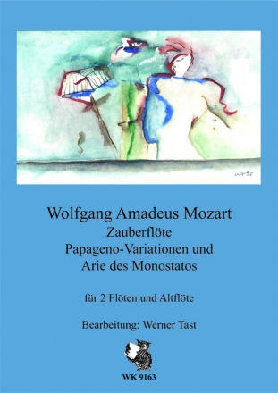 Papageno-Variationen und Arie des Monostatos fr 2 Flten und Altflte Partitur und Stimmen