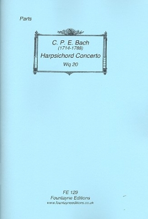 Concerto Wq.20 for harpsichord and stringorchestra string parts (4/3/2/2/1)