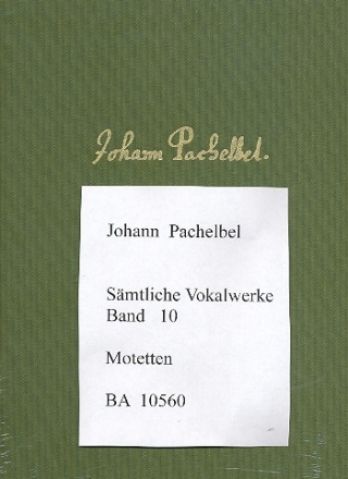 Smtliche Vokalwerke Band 10 Motetten Partitur,  gebunden