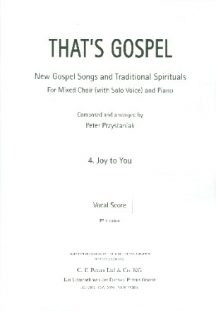 That's Gospel for soloist, mixed chorus and piano chorus Score