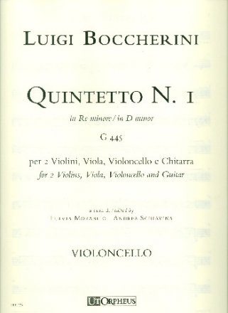 Quintetto re minore no.1 G445 per 2 violini, viola, violoncello e chitarra parte