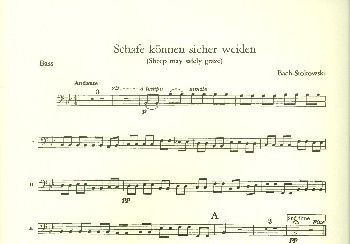 Schafe knnen sicher weiden BWV208 fr Orchester Kontrabass,  Archivkopie