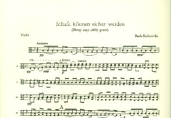 Schafe knnen sicher weiden BWV208 fr Orchester Viola,  Archivkopie