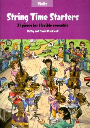 String Time Starters for flexible string ensemble violin score