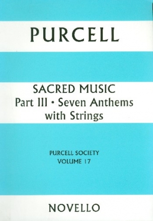 Sacred Music vol.3 - 7 Anthems with Strings for mixed voices and strings score