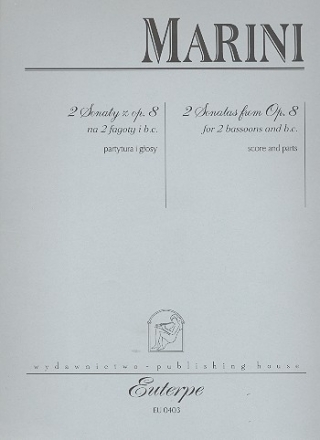 2 Sonatas op.8 for 2 bassoons and bc score and parts