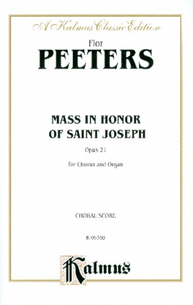 Mass in Honor of Saint Joseph op.21 for mixed chorus and organ score (la)