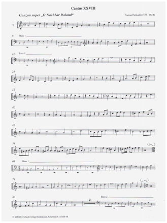 Fnfstimmige Instrumentalstze fr 5 Blockflten (SSATB) 3. Stimme (Alt)