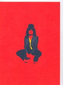 Greeting Card Pop Art Marc Bolan with envelope