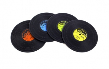 Silicone Record Coasters  (set with 4 pieces)