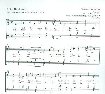 O Gotteslamm KV343,1 fr gem Chor a cappella Partitur