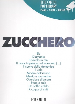 Zucchero piano/vocal/guitar songbook