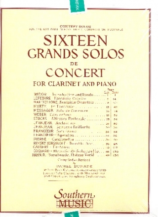 16 Grand Solos de Concert for clarinet and piano