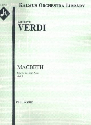 Macbeth Opera in 4 acts full score in 4 volumes (it)