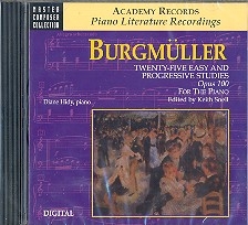 25 easy and progressive Studies op.100 for piano CD