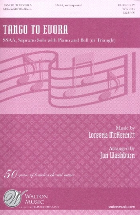 Tango to Evora for sopran, female chorus, piano and bell (triangle) score