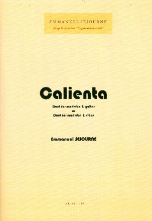 Calienta  for marimba and guitar score and parts