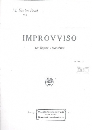 Improvviso per fagotto e pianoforte