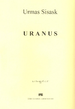 Uranus fr Trompete, Orgel und Schamanentrommel (Didgeridoo ad lib) Set Trompetenstimmen in B, C und Es