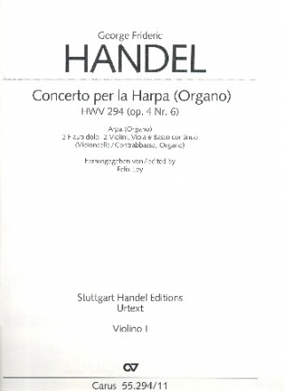 Konzert op.4,6 HWV294 fr Harfe (Orgel) und Orchester Violine 1