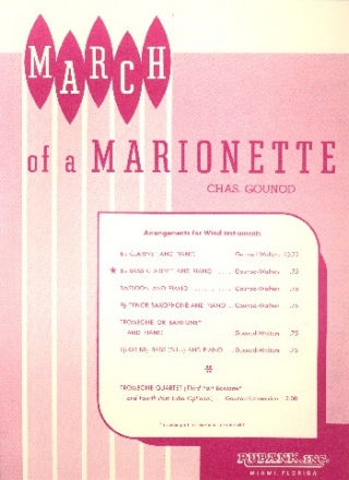 March of a Marionette for bass clarinet in bb and piano