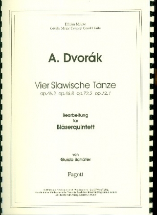 4 slawische Tnze fr Flte, Oboe, Klarinette, Horn und Fagott Partitur und Stimmen