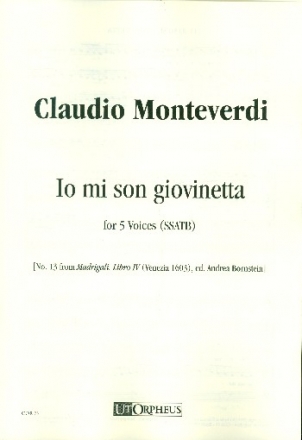 Io mi giovinetta for 5-part chorus or 5 voices (SSATB) score