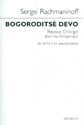 Bogoroditse Devo for mixed chorus a cappella score (kyr./russ)