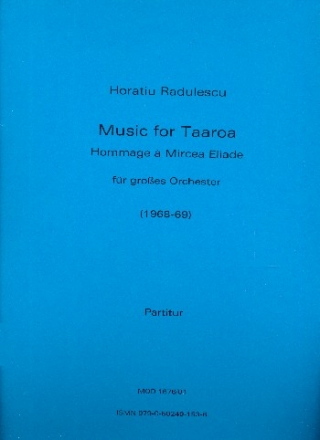 Music for Taaroa fr Orchester Partitur