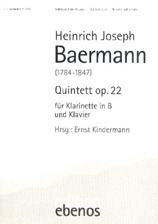 Quintett op.22 fr Klarinette und Klavier