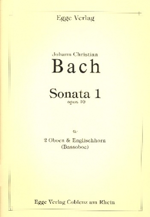 Sonate Nr.1 op.10 fr 2 Oboen und Englischhorn Partitur und Stimmen