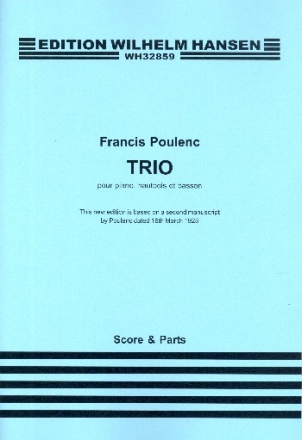 Trio (based on manuscript 1928) pour hautbois, basson et piano parts