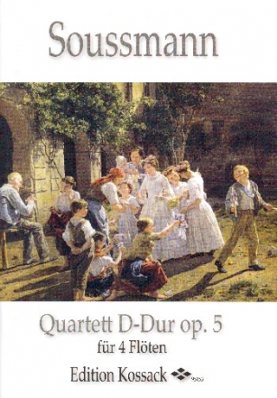 Quartett D-Dur op.5 fr 4 Flten Partitur und Stimmen