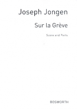 Sur la grve op.57 for soprano, string qzartet and piano score and parts,  archive copy