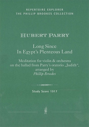 Long since in Egypt's plenteous Land Meditation for violin and orchestra Studienpartitur