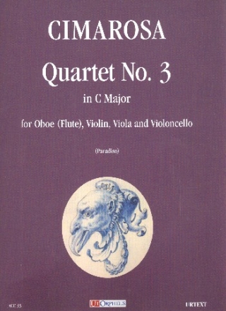 Quartet in C Major no.3 for oboe (fl), violin, viola and violoncello score and parts