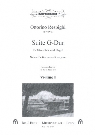 Suite G-Dur fr Streichorchester und Orgel Violine 1