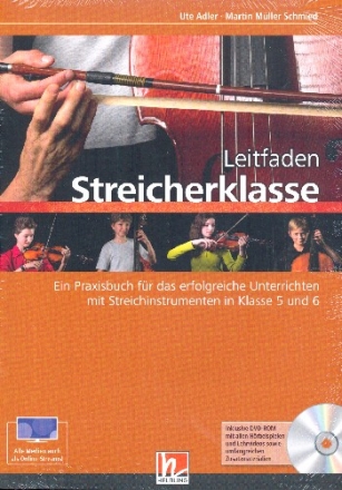 Leitfaden Streicherklasse (+DVD-ROM) fr Streichorchester Set Lehrerband + Schlerband Violine