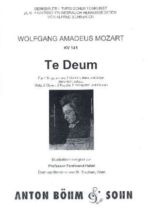 Te Deum KV141 fr gem Chor und Orchester Partitur