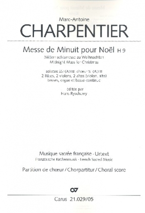 Messe de minuit pour Noel H9 fr Soli, gem Chor und Orchester Chorpartitur