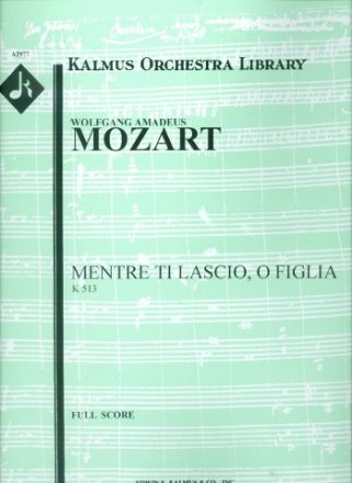 Mentre di lascio o figlia KV513 for bass and orchestra score