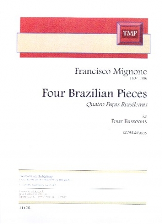 4 Brazilian Pieces for 4 bassoons score and parts