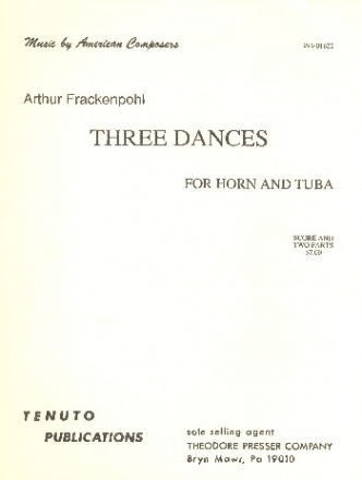 3 Dances for horn and tuba score and parts